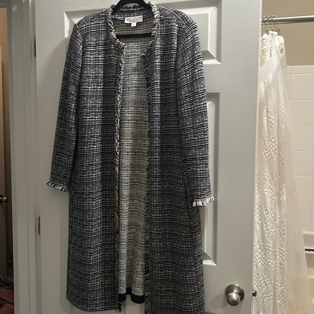 ST. John collection by Marie gray long sweater duster jacket